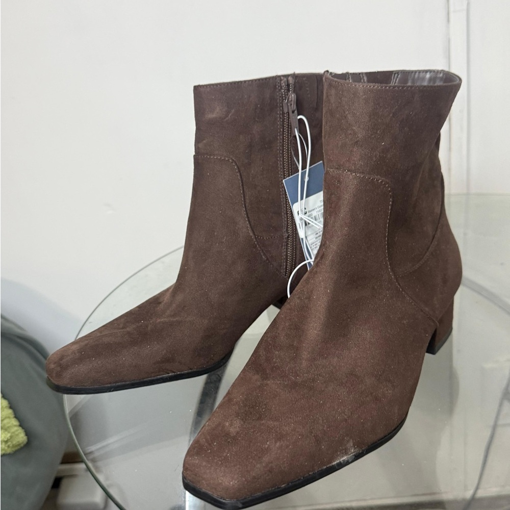 Brown Suede Ankle Boots